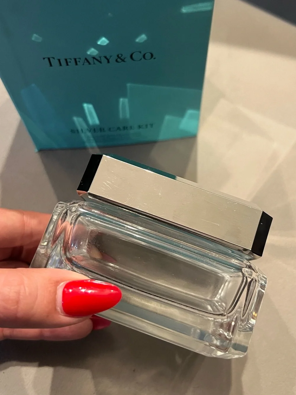 Tiffany & Co Empty Glass Cream Jar with Lid